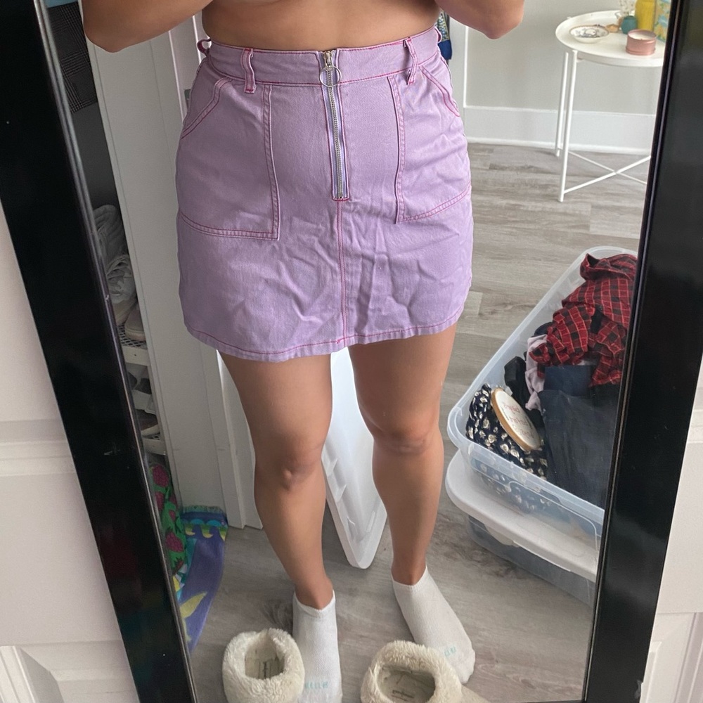 Lazy Oaf Purple Skirt Size 30 Uk Size 8 Us - image 4